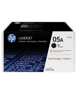 HP 05A 2-pack Black Original LaserJet Toner Cartridges