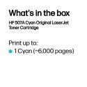 HP 507A, alkuperäinen syaani LaserJet-värikasetti HP 507A, alkuperäinen syaani LaserJet-värikasetti
