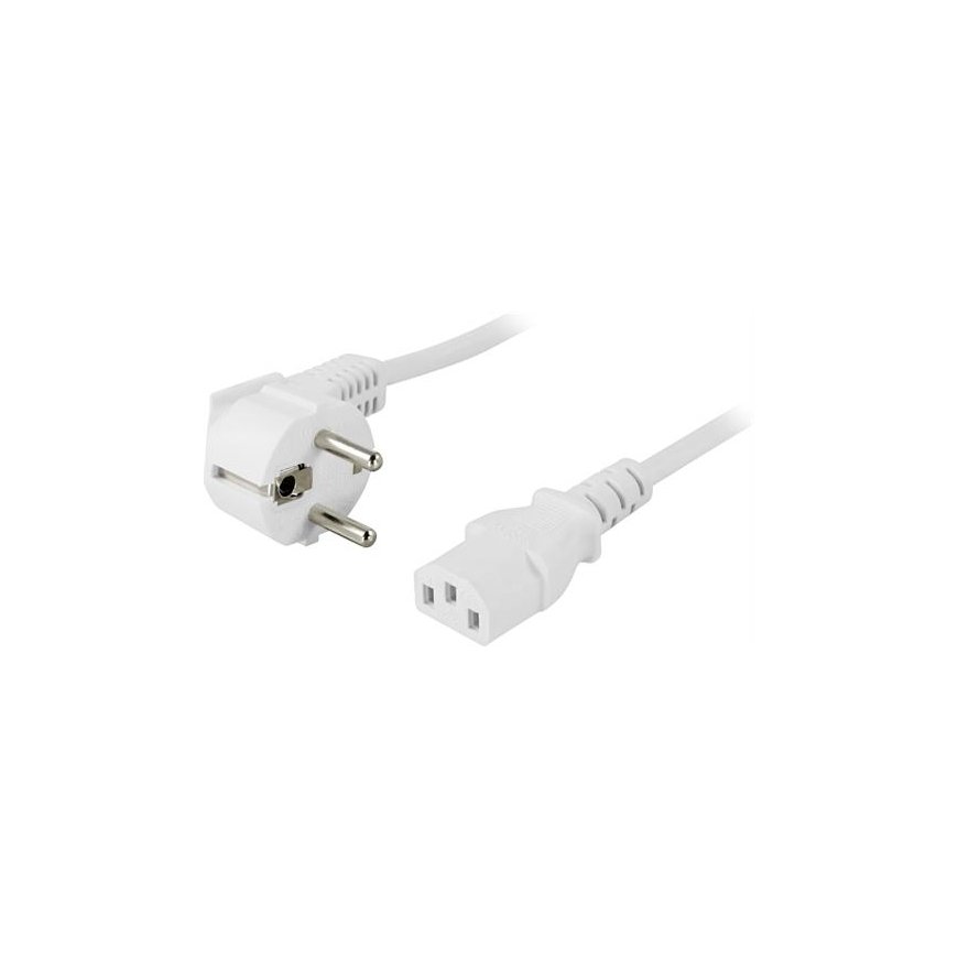 Deltaco DEL-111V кабель питания Белый 5 m CEE7/7 IEC C13