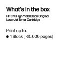HP 37X alkuperäinen riittoisa musta LaserJet -värikasetti HP 37X alkuperäinen riittoisa musta LaserJet -värikasetti