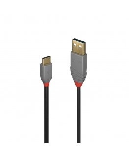 Lindy 36888 USB-kaabel USB 2.0 3 m USB A USB C Must, Hall