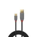 Lindy 36888 USB-kaapeli USB 2.0 3 m USB A USB C musta, Harmaa