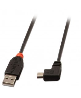 Lindy 31970 USB кабель USB 2.0 0,5 m USB A Mini-USB B Черный