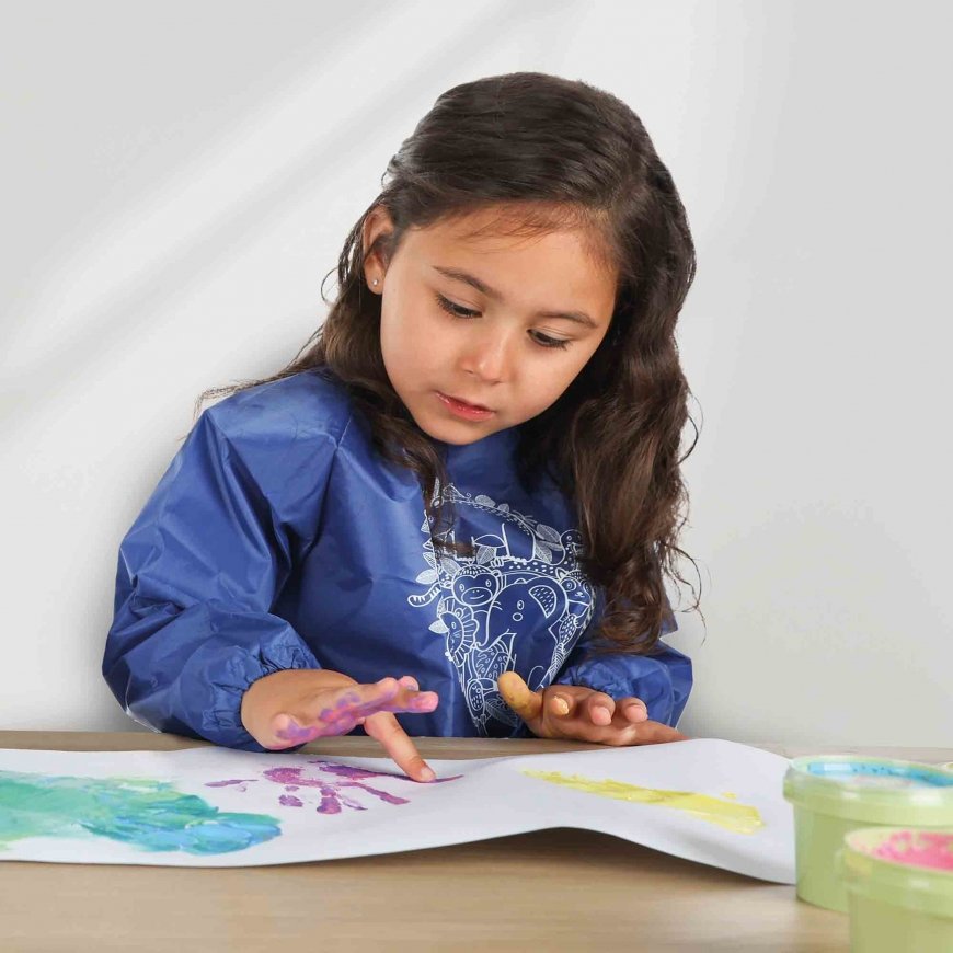 SES Creative SES Children's Set of Four Eco Fingerpaints mazgājamas pirkstu krāsas Zils, Zaļš, Sarka – 4