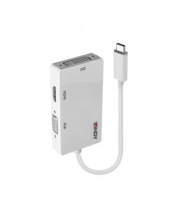 Lindy 43273 USB-graafikaadapter 3840 x 2160 pikslit Valge