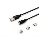 Savio CL-155 USB кабель USB 2.0 2 m USB A USB C/Micro-USB B/Lightning Черный Savio CL-155 USB кабель USB 2.0 2 m USB A USB C/Micro-USB B/Lightning Черный