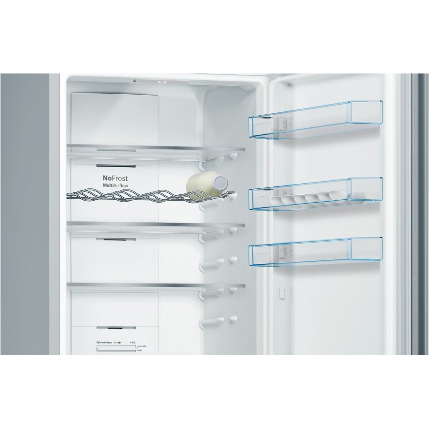 Bosch Serie 4 KGN39VLEB холодильник с морозильной камерой Отдельно стоящий 368 L E Нержавеющая сталь – 3