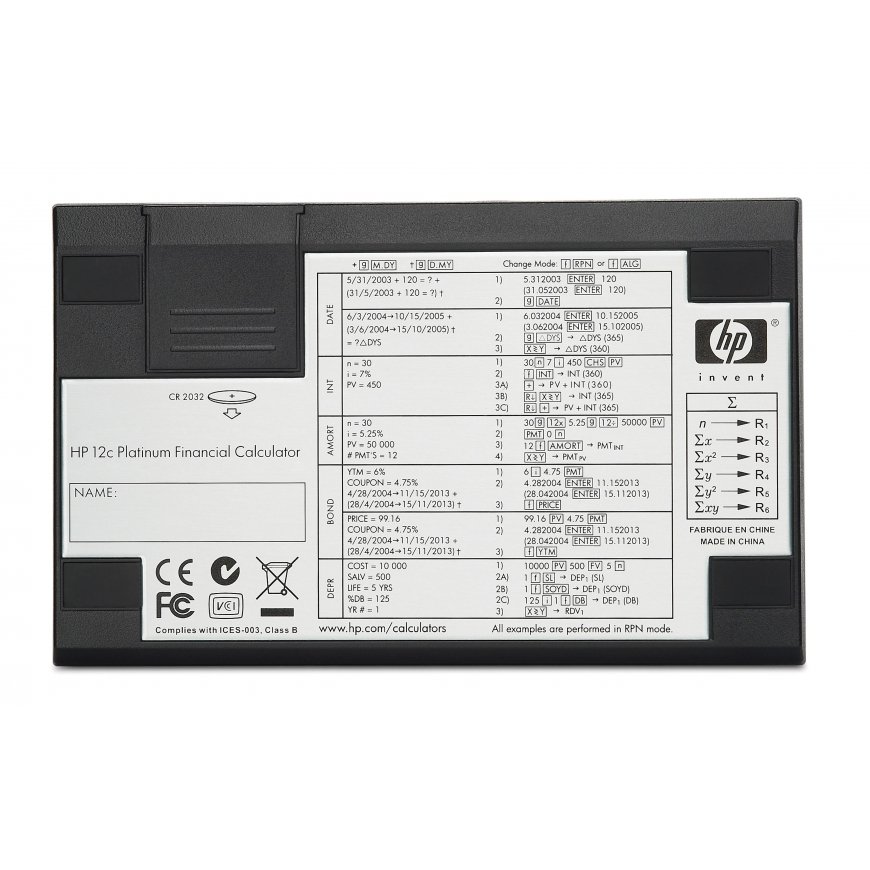 HP 12c calculator Desktop Financial Aluminium, Black – 3