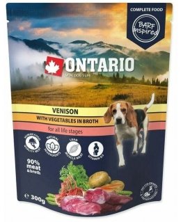Canned food for dogs : Ontario Dog Venison with vegetables in br