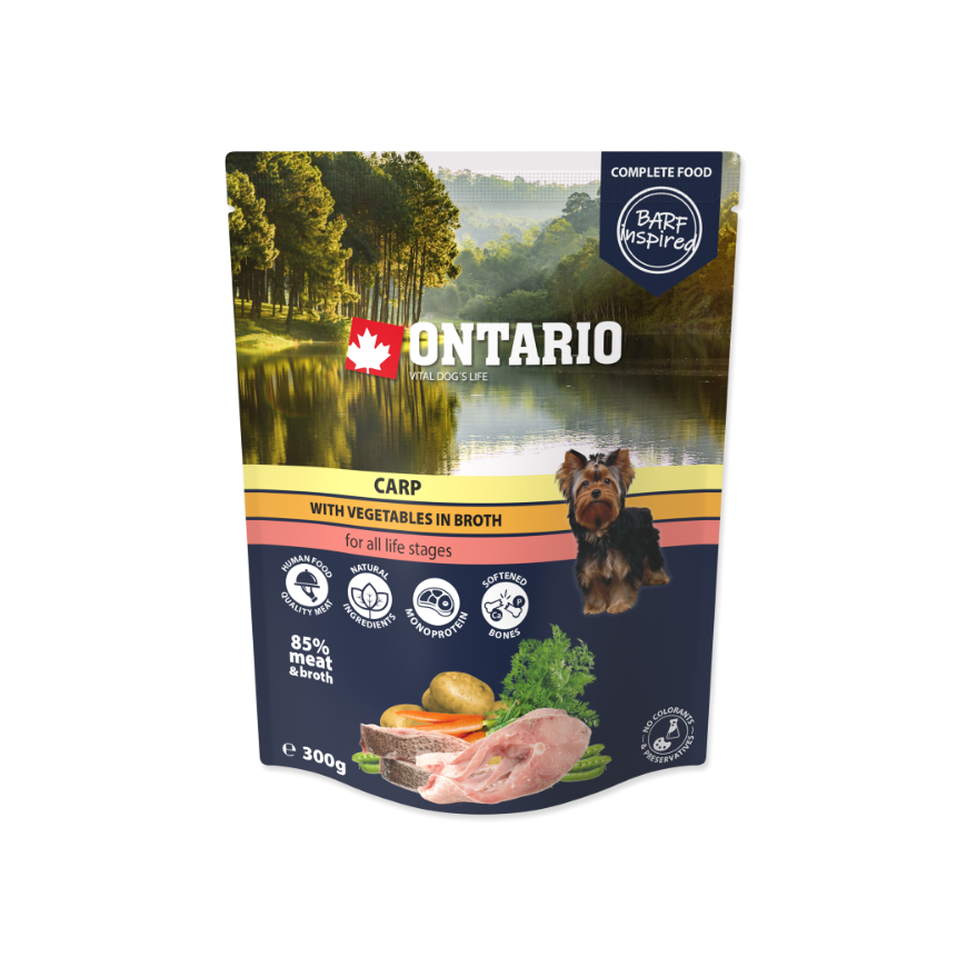 Canned food for dogs : Ontario Dog Carp with vegetables in broth