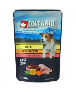 Canned food for dogs : Ontario Dog Liver with Chicken in Broth,