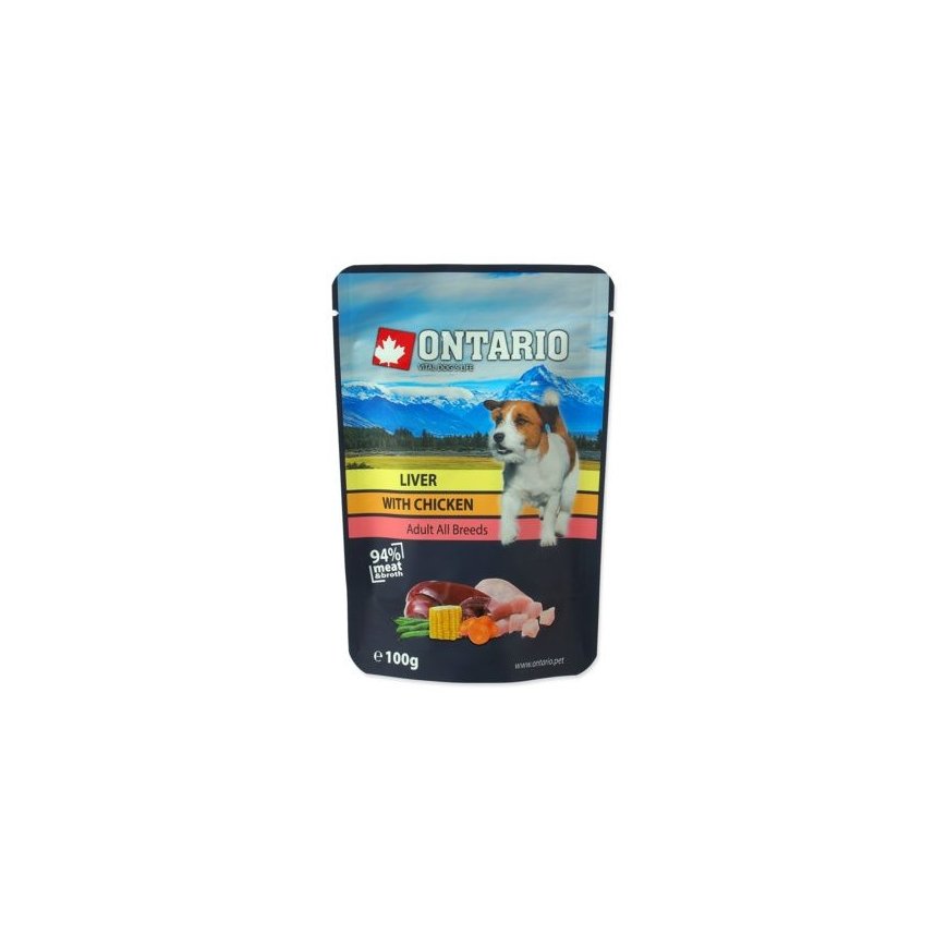 Canned food for dogs : Ontario Dog Liver with Chicken in Broth,