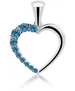 Brilio Silver Brilio Silver Romantic silver pendant with light blue zircons PT42WA