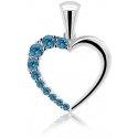 Brilio Silver Brilio Silver Romantic silver pendant with light blue zircons PT42WA Brilio Silver Brilio Silver Romantic silver pendant with light blue zircons PT42WA