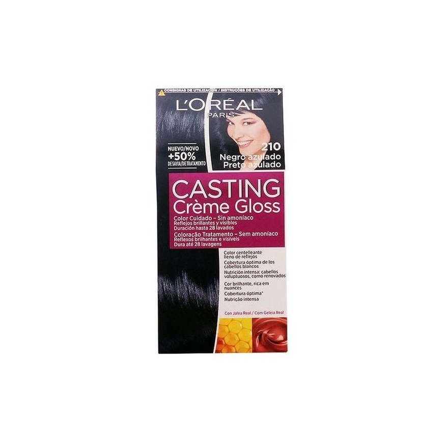 Dažai be amoniako Casting Creme Gloss L'Oreal Make Up Casting Creme Gloss Mėlynai juoda 180 ml