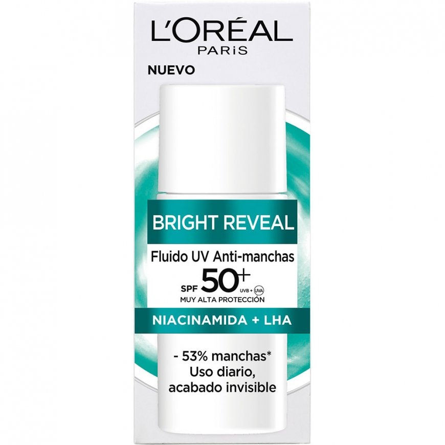 Gydymas nuo rudų dėmių L'Oreal Make Up Bright Reveal Spf 50 50 ml Niacinamidas – 2