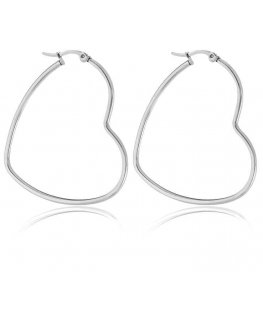 Troli Romantic Steel Earrings Hearts