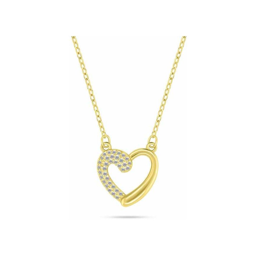 Brilio Silver Charming gold-plated jewelry set Hearts with zircons SET259Y (necklace, earrings) – 3