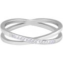 Troli Gorgeous double steel ring with clear silver zircons Troli Gorgeous double steel ring with clear silver zircons