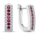 Brilio Silver Charming silver earrings with red zircons EA294DPW Brilio Silver Charming silver earrings with red zircons EA294DPW