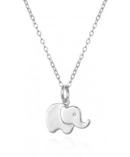 Agate Silver Necklace Elephant for Success AGS1553/40D