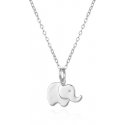 Agate Silver Necklace Elephant for Success AGS1553/40D Agate Silver Necklace Elephant for Success AGS1553/40D