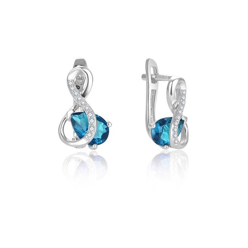 Beneto Dazzling silver earrings with turquoise