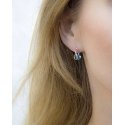 Beneto Dazzling silver earrings with turquoise zircon AGUC2692-T Beneto Dazzling silver earrings with turquoise zircon AGUC2692-T