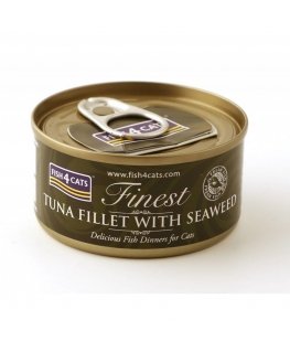 FISH4CATS Tuno filė su jūros dumbliais - šlapias kačių maistas - 70g
