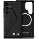 BMW Leather Oversized Stripes MagSafe Case for Samsung Galaxy S25 Ultra, black BMW Leather Oversized Stripes MagSafe Case for Samsung Galaxy S25 Ultra, black