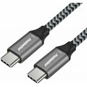 Kabelis USB PremiumCord PREMIUMCORD Kabelis USB-C (USB 3.2 Gen 2, 3A, 60W, 20Gbit/s) medvilninis pynimas, 1,5m Kabelis USB PremiumCord PREMIUMCORD Kabelis USB-C (USB 3.2 Gen 2, 3A, 60W, 20Gbit/s) medvilninis pynimas, 1,5m