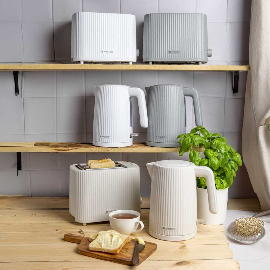 Vedenkeitin 1,7 l Kiharille hiuksille valkoinen AMBITION ELECTRO