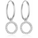 Beneto Stylish round silver earrings AGUC2060 Beneto Stylish round silver earrings AGUC2060