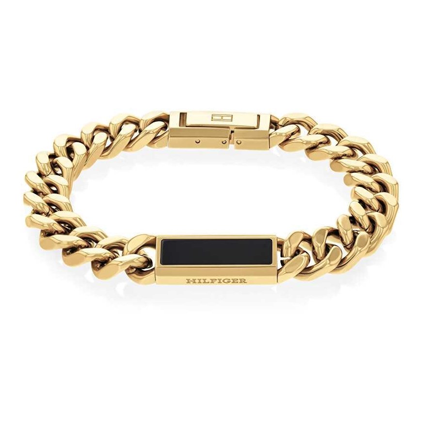 Tommy Hilfiger Timeless gold-plated bracelet with onyx 2790539