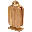 Cutting boards, on a stand, acacia, 6 pieces, "Kesper"