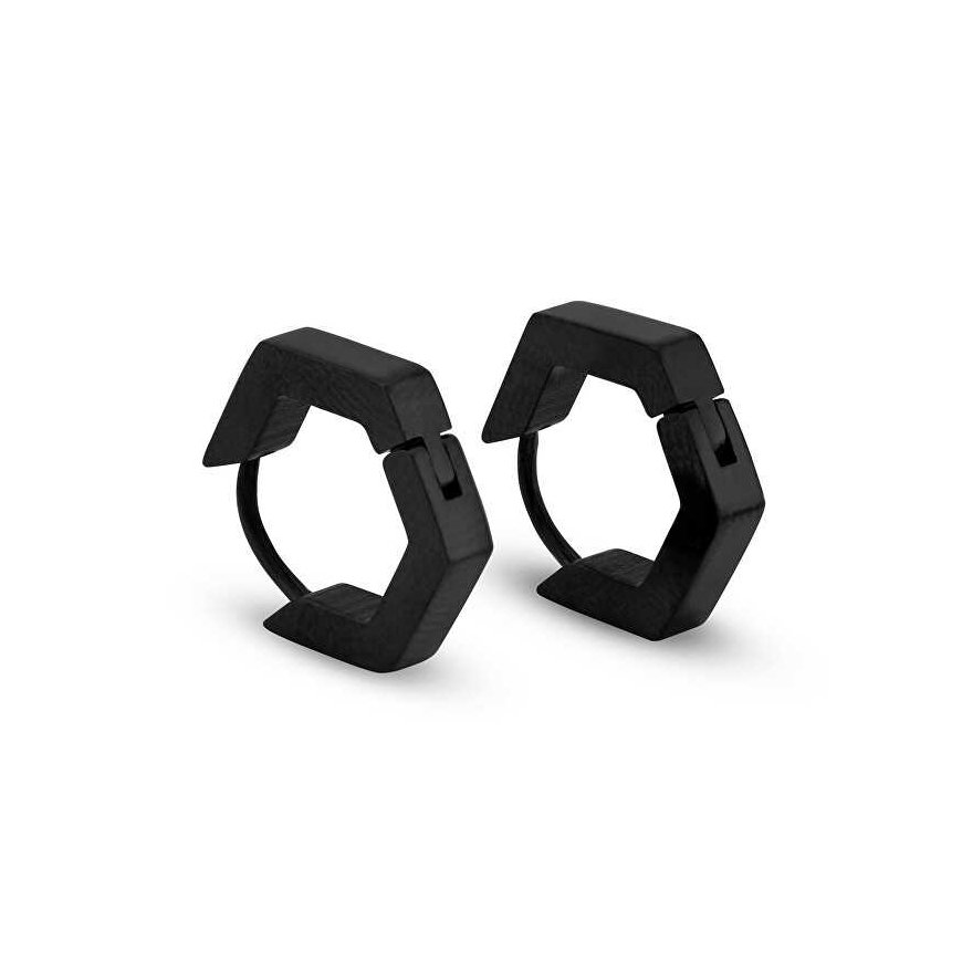 Troli Black round earrings KS-158