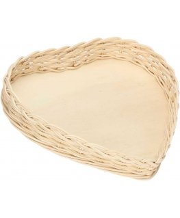 Wicker basket for midollino heart baking dish