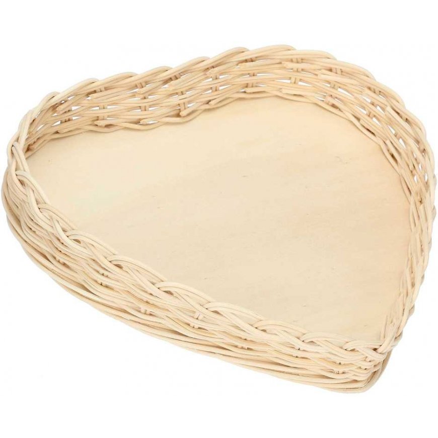 Wicker basket for midollino heart baking dish