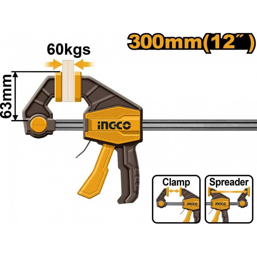 Ingco HQBC01602 Clamp for joinery 63x300mm – 2
