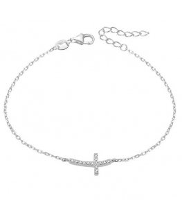 Beneto Sidabrinis bracelet with cross AGB484 / 20