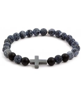 Bennett agate and hematite bead bracelet MINK60