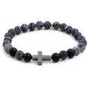 Bennett agate and hematite bead bracelet MINK60
