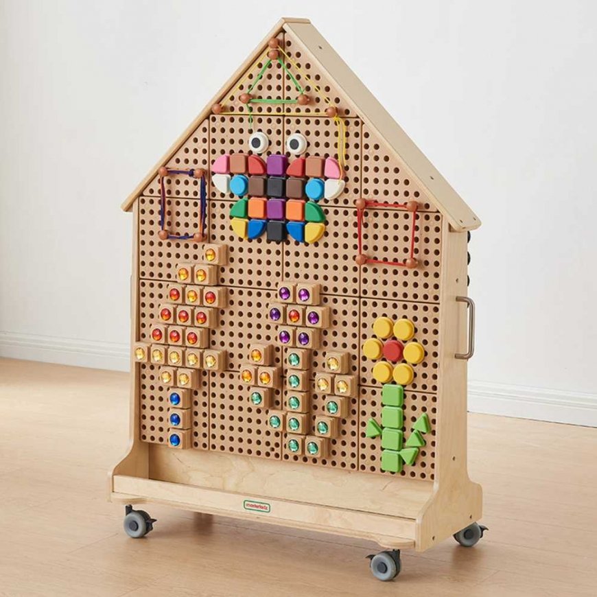 MASTERKIDZ Freestanding XXL Wooden House-Shaped Board – 2