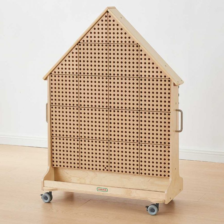 MASTERKIDZ Freestanding XXL Wooden House-Shaped Board – 3
