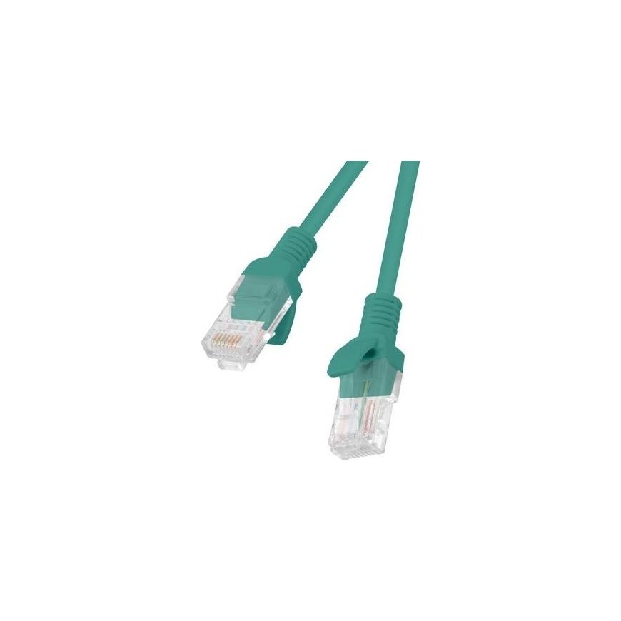 PATCHCORD KAT.6 UTP 0,25 M ZIELONY FLUKE PASSED LANBERG 10-PACK