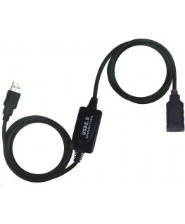 USB cable PremiumCord USB-A - USB-A 10 m Black (ku2rep10)