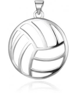 Agate Silver pendant Volleyball ball AGH735