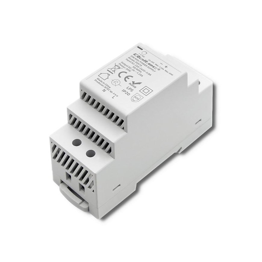 Qoltec DIN rail power supply | 30W | 24V | 1.25A | Gray – 3