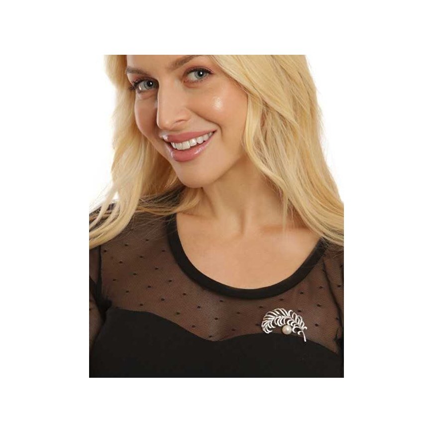 Jwl Luxury Pearls Graži perlinė sagė Plunksna JL0699 – 4