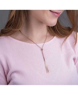 Troli Sliding Gold Plated Necklace with Triangles